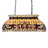 Capulina Tiffany Pool Table Lights Dining Room Kitchen Island Farmhouse Pendant Light 3-Light 28 Lampshade Antique Style